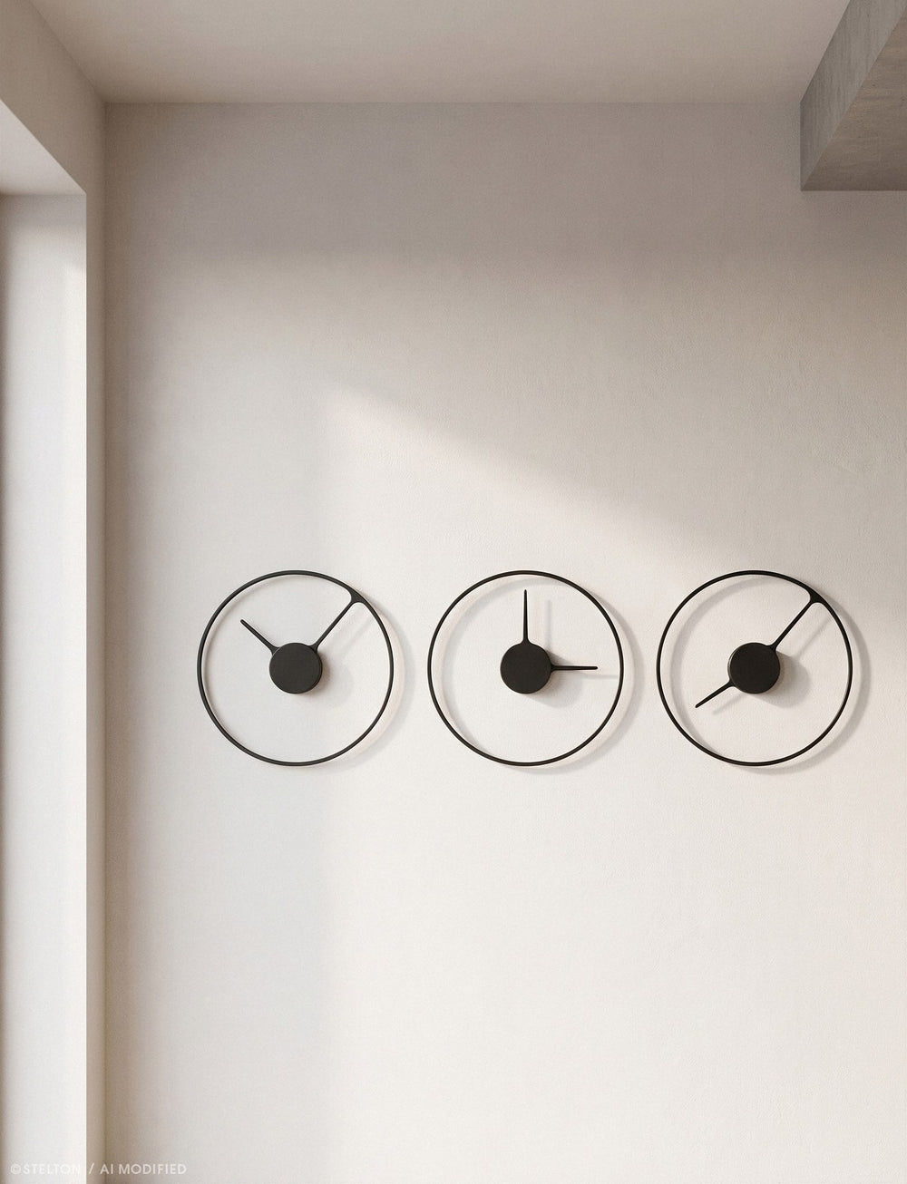 Stelton 851 Stelton Time Wall Clock Ø 30Cm Black 3 Lifestyle AI Modified