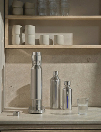 2104 Stelton Brus Carbonating Bottle 0.8 L. Steel AI Assisted 2