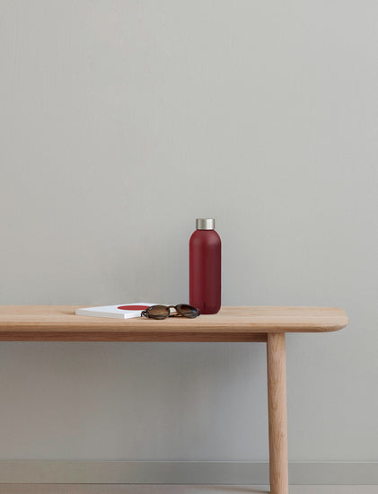 Stelton 355 31 Keepcool Double Steel Drinking Bottle 0,6L Soft Cherry Red Lifestylejpg
