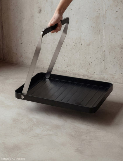 Stelton X 8 Stelton Take Away Serverings Tray Black LS Lifestyle AI Modified